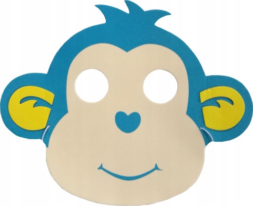 PENOVÁ MASKA ZVIERATÁ MONKEY BLUE