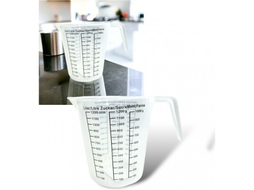 Kuchynská odmerka, džbán, hrnček, 1200 ml - 15 cm
