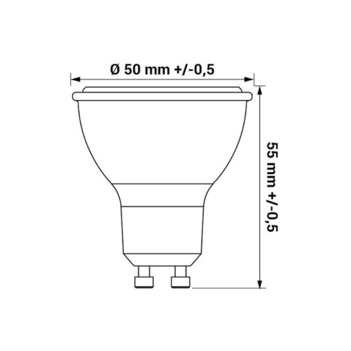 LED žiarovka GU10 halogénový reflektor 4W studená farba 300lm LED-POL