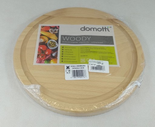 Drevená okrúhla doska na krájanie 24 cm DOMOTTI