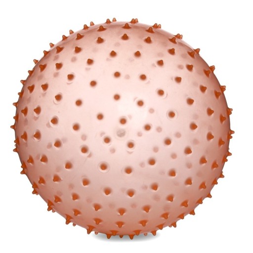 TRANSPARENTNÁ JEŽKOVÁ GUMOVÁ GUĽA 23 CM RÔZNE FARBY