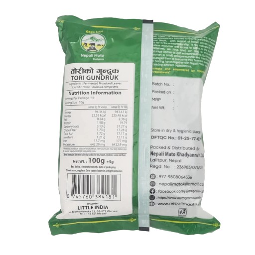 Nepálsky snack Tori Gundruk Nepali Mato 100g