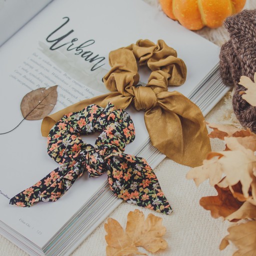 Gumička do vlasov SCRUNCHIE s mašľou FROTKA
