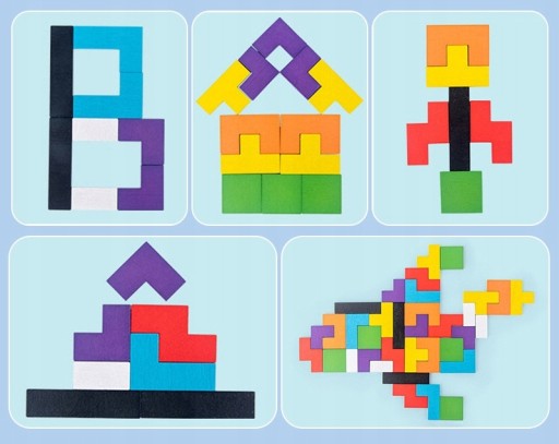 V2 TETRIS DREVENÉ LOGICKÉ HRANÉ BLOKY HÁDANKA