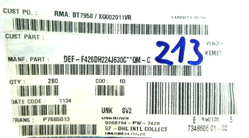 Rifa Fólia 330nF 0,33uF 630V PHE426 10ks.