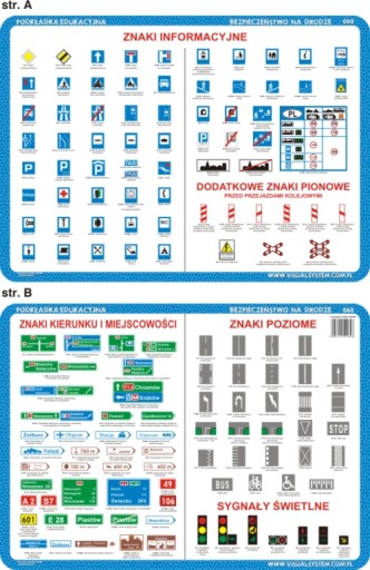Edukačná podložka. 059 - Výstražné značky, zákaz...