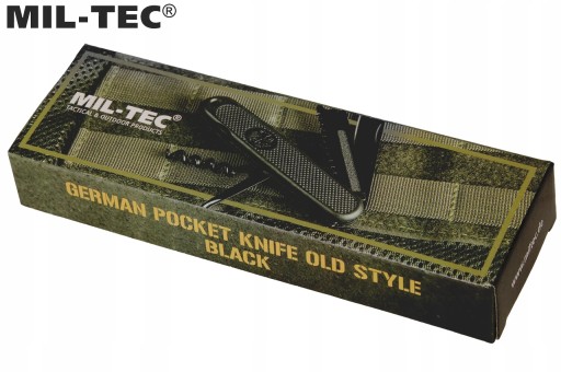 Army Bundeswehr Mil-Tec German Old Style zatvárací nôž, čierny