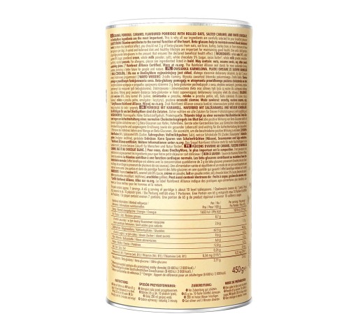 OneDayMore Karamelová ovsená kaša TUBA 450g proteín 12g