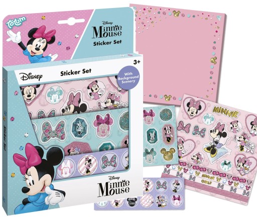 Totum Samolepky pre deti Kreatívna sada Disney Minnie Mouse 3 listy +