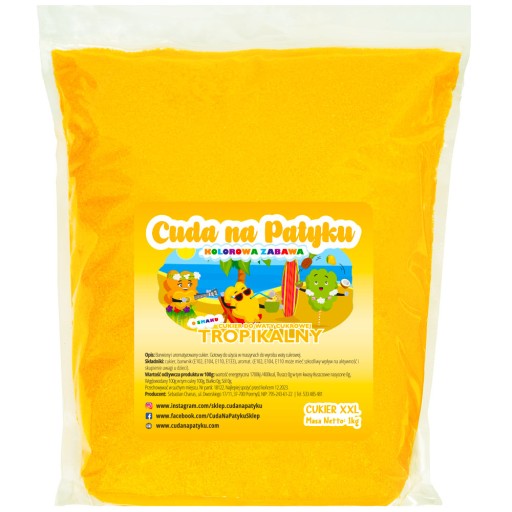 Farebný cukor do stroja na cukrovú vatu s príchuťou TROPICAL 1KG