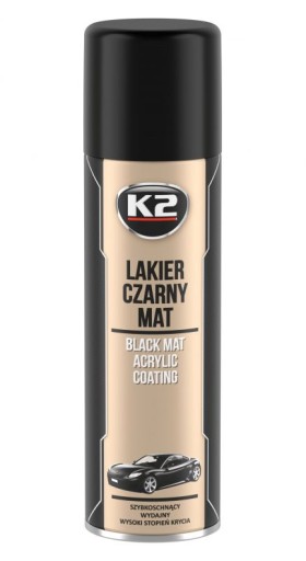 K2 MATNÁ ČIERNA AKRYLÁTOVÁ LEŠTIČKA RÝCHLOSCHNÚCA 500ML
