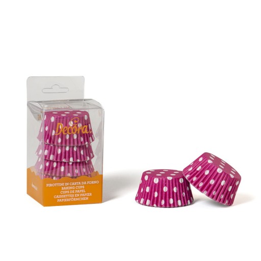 Košíčky na muffiny 50x32mm Decora Purple s bodkami 75ks
