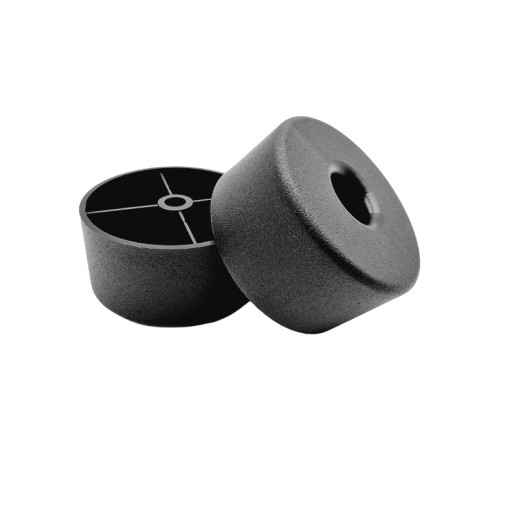 4 x posuvná nábytková noha, čierna, priemer 50 x 25 mm