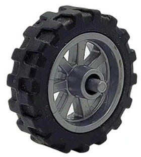 LEGO 50862c01 MOTOROVÉ KOLESO so striebornou pneumatikou (2g)