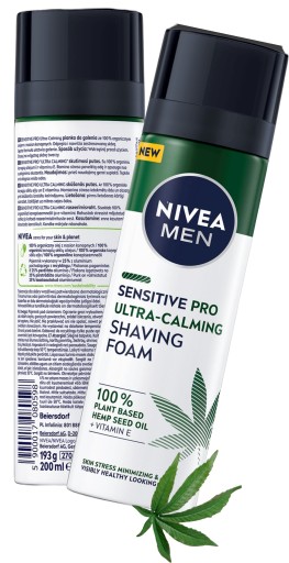 PENA NA HOLENIE NIVEA MEN s KONOPNÝM OLEJOM ZVLHČUJE