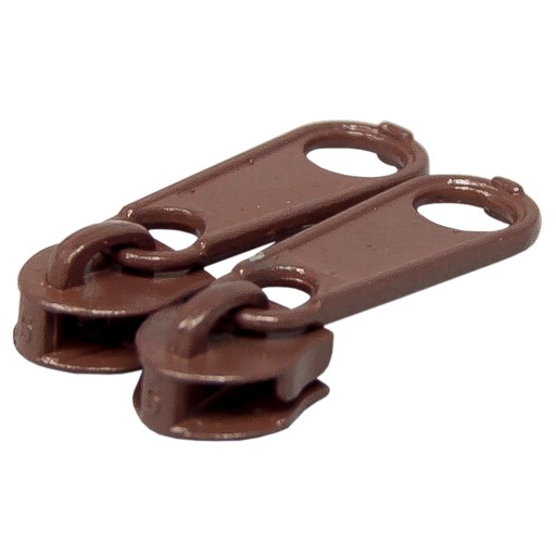 Páska na zips 5mm špirála HNEDÁ + 2 zipsy 1m
