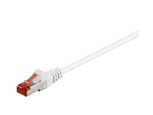 CAT6 S/FTP (PiMF) sieťový kábel, biely 7,5 m