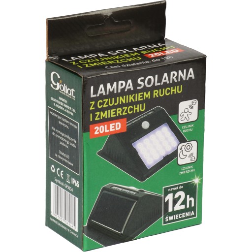 20LED SOLÁRNE LAMPY S POHYBOVÝM A SNÍMAČOM SÚMRAK