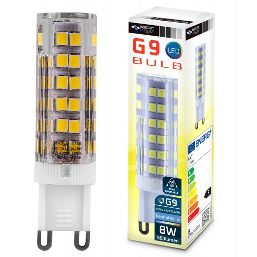 G9 SMD 2835 LED žiarovka 8W 230V 500lm do lustrov