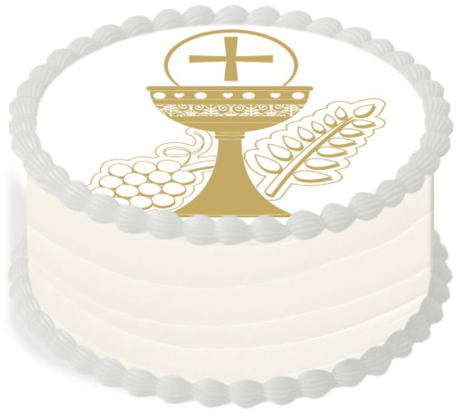 Oblátka na torte 29 cm Prvé sväté prijímanie IHS