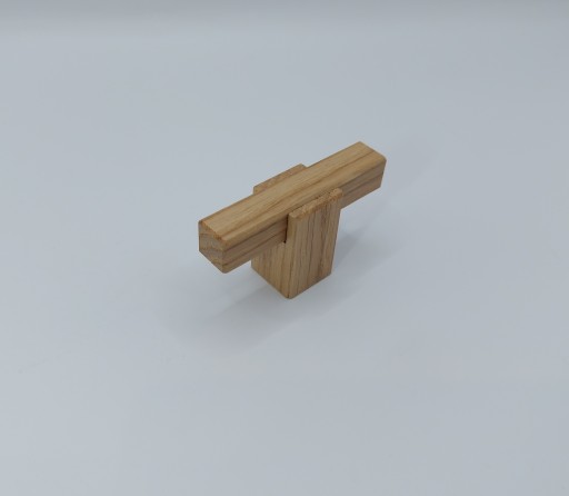 Nábytková rúčka z dubu, dĺžka: 60 mm