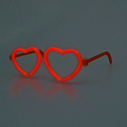 Okuliare Glow Stick SRDCE Srdiečka Svietiace v tme Valentínsky ples