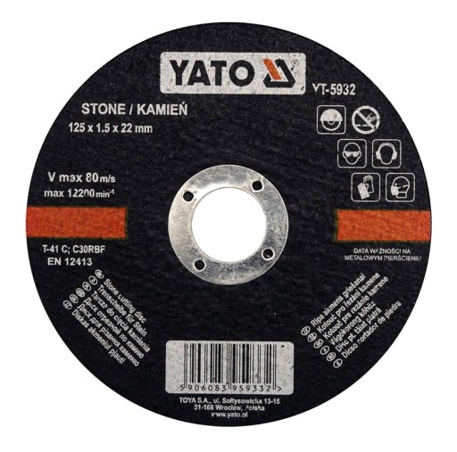 Kotúč na rezanie kameňa 125x1,5x22 mm YT-5932 YA