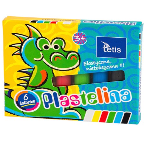 Školská plastelína 15g 6 farieb Tetis