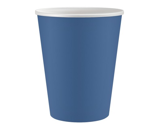 papierové poháre Jednofarebné, námornícka modrá, 250 ml, 6 ks.