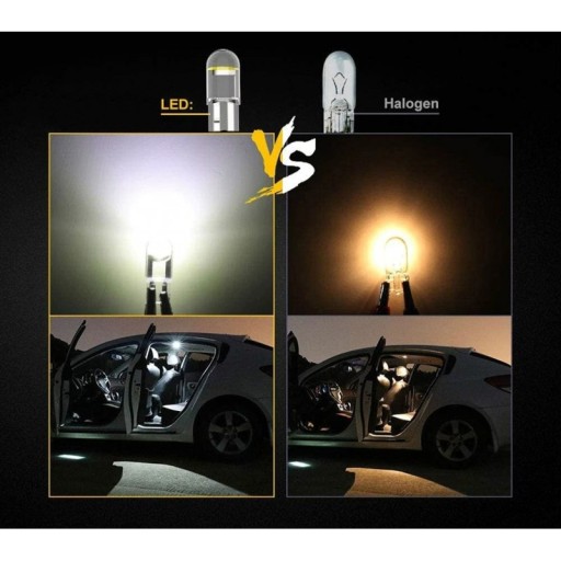 W5W LED žiarovka T10 12V farby 150lm Červená