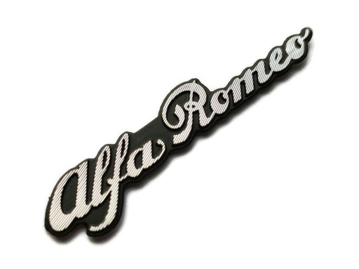 ZNAK, ODZNAK LOGA, nápis ALFA ROMEO, 50x12mm