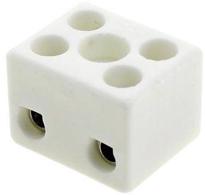 2-stopová keramická elektrická kocka 2,5mm2 10A 250V