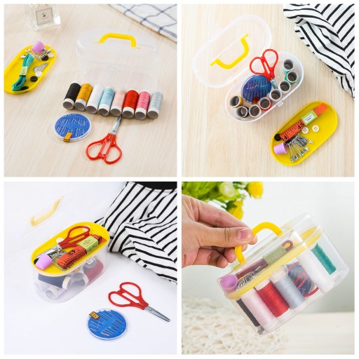 Súprava na šitie TAILOR SET, NIT, IHLA, centimeter, zatváracie špendlíky + KRABIČKA