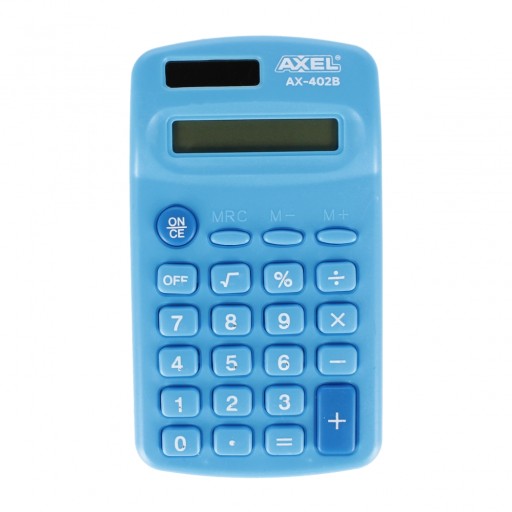 AXEL SCHOOL CALCULATOR vrecková modrá 0223