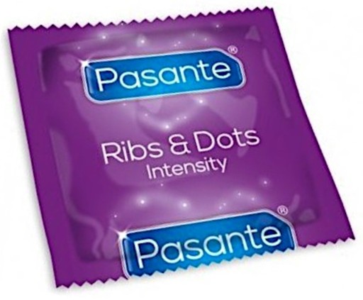 Kondómy Pasante Intensity Ribs & Dots, sada 25 ks