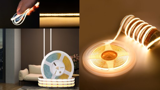 COB LED pásik 7W 1M 12V IP20 Silné jasné nepretržité svetlo 320LED Ekonomický