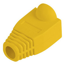 Gumový kryt na zástrčku RJ45, 100 kusov, žltý