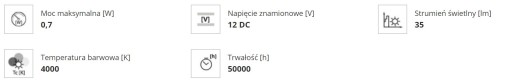 LED schodisková lampa čierna NW MEFIS KANLUX 32497