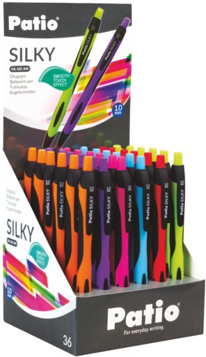 SILKY guľôčkové pero, modrá náplň PATIO (58742PTR)
