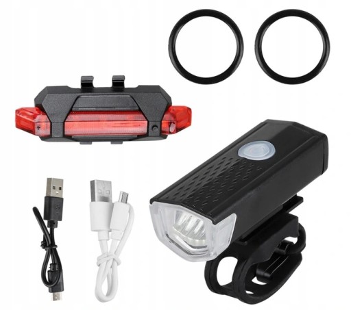 SET PREDNÉ LED SVETLO NA BICYKEL + ZADNÉ SVETLO