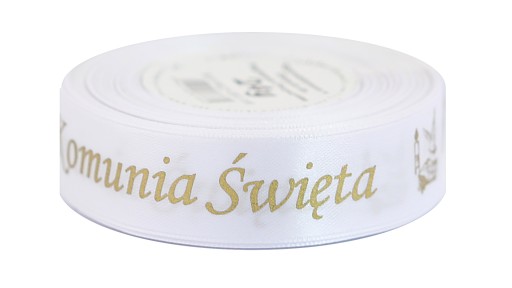 Sväté prijímanie saténová stuha 25mm/22mb, 2 farby