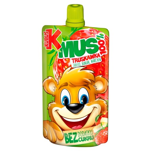 Kubuś Mousse 100% jahoda jablko banán mrkva, 100g