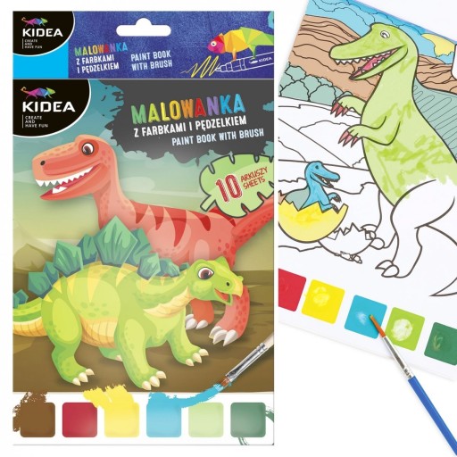 MALIARSKA S FARBAMI A ŠTETCOM, A5, DINOSAURY