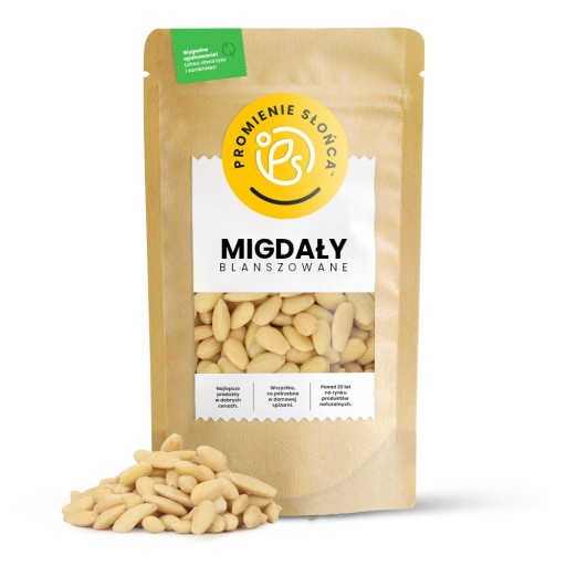 Blanšírované mandle 500G BEZ ŠUPINKY