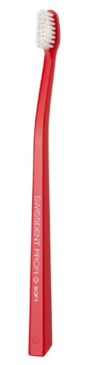 Mäkká zubná kefka Red Swissdent Whitening 1 ks ZADARMO