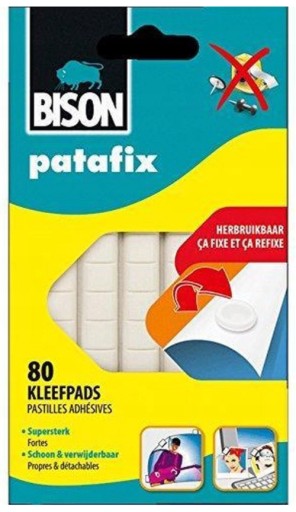 Samolepiaca fixačná hmota BISON, 80 ks, v bloku Patafix