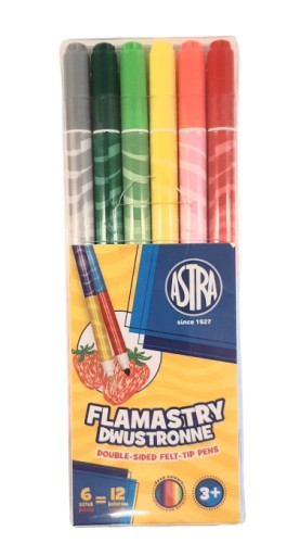 Obojstranné fixky ASTRA 6=12 farieb