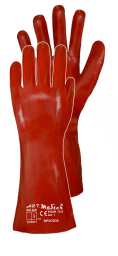 Dlhé pracovné rukavice z PVC, 35 cm