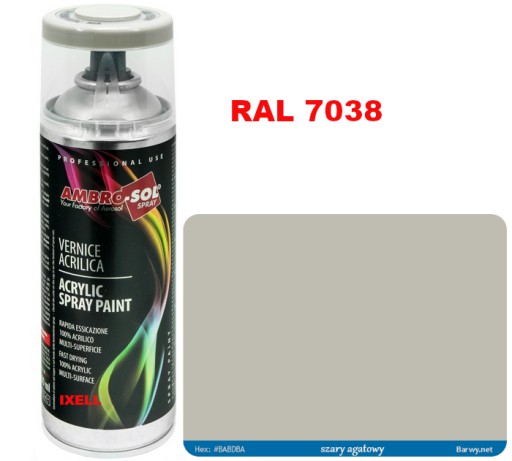 RAL 7038 AKRYLOVÝ LAK SPREJ sivý LESK 1233