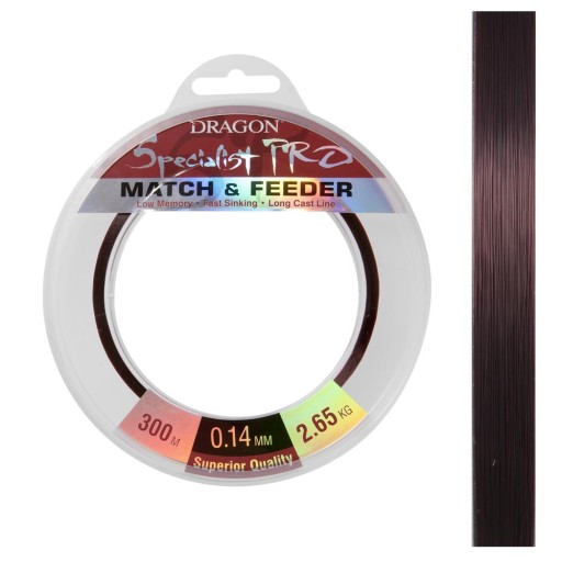 SPECIALIST Pro MATCH & FEEDER vlasec 0,18 mm/4,75 kg DRAGON